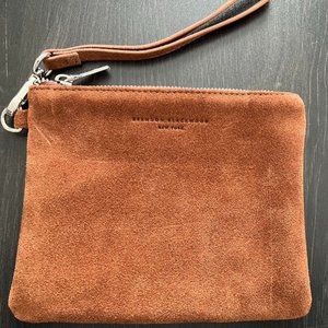 Brandon Blackwood Brown Suede Pouch
